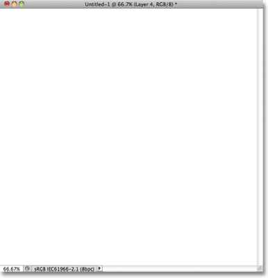 The Photoshop document is filled with white. Image © 2011 Photoshop Essentials.com.