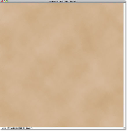 Dokumen Photoshop, modus campuran Overlay, Opacity 15%. Gambar © 2011 Photoshop Essentials.com.