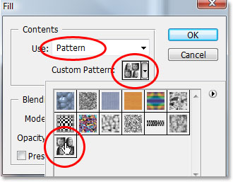 Photoshop 'Isi' kotak dialog.