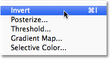 Photoshop Invert command. Image © 2011 Photoshop Essentials.com.