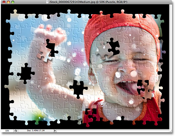 Photoshop puzzle effect. Image © 2008 Photoshop Essentials.com.