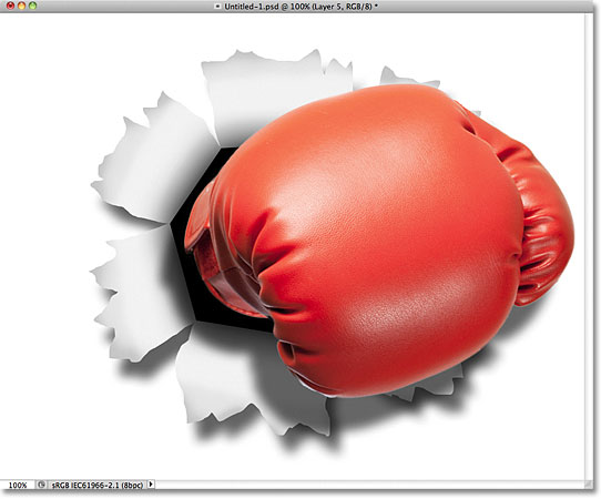 The boxing glove shadow. Image © 2011 Photoshop Essentials.com.