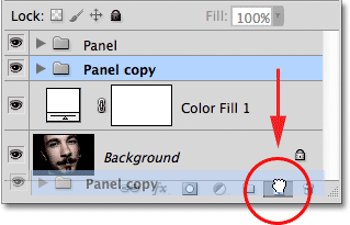 Duplicating the second layer group. Image © 2011 Photoshop Essentials.com.