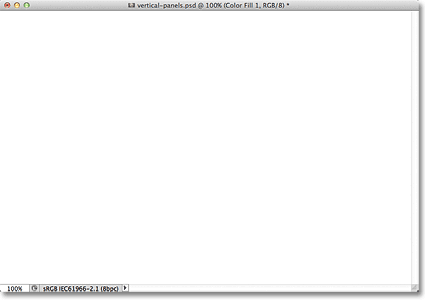 The Photoshop document is now filled with solid white. Image © 2011 Photoshop Essentials.com.