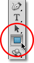 Selecting the Rectangle Tool in Photoshop. Image © 2011 Photoshop Essentials.com.
