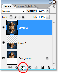 Clicking on the 'Layer Mask' icon.