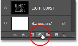 Mengklik Baru Isi atau ikon Adjustment Layer pada panel Layers. Image © 2013 Photoshop Essentials.com