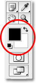The Foreground and Background color swatches in Photoshop. Image © 2009 Photoshop Essentials.com.