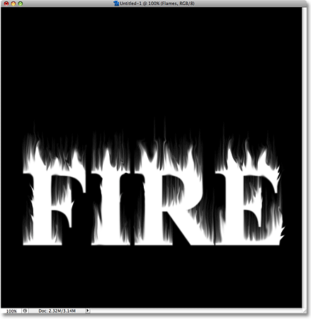 flaming text photoshop