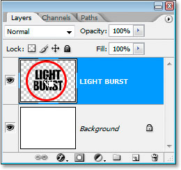 Photoshop Efek Teks: Ctrl-klik (Win) atau Command-klik (Mac) secara langsung pada thumbnail tex dalam palet Layers