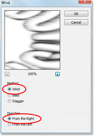 Photoshop Text Effects: Photoshops Wind filter