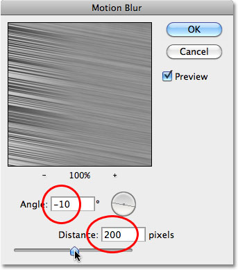 Photoshop Motion Blur filter. Image © 2010 Photoshop Essentials.com.