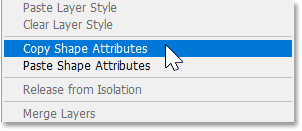 Choosing Copy Shape Attributes