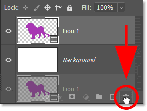 Deleting the shape layer in Photoshop's Layers panel