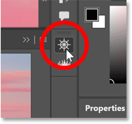 How to collapse the Navigator panel in Photoshop.