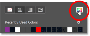 The custom Stroke color option in Photoshop