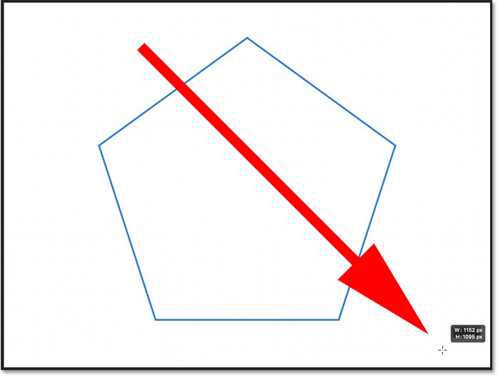 Drawing a symmetrical polygon shape with the Polygon Tool in Photoshop