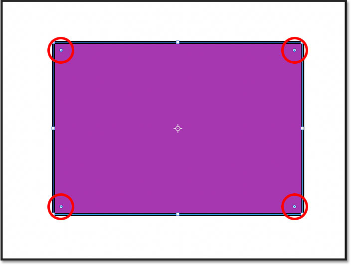 The corner radius controls for the shape in Photoshop 2021