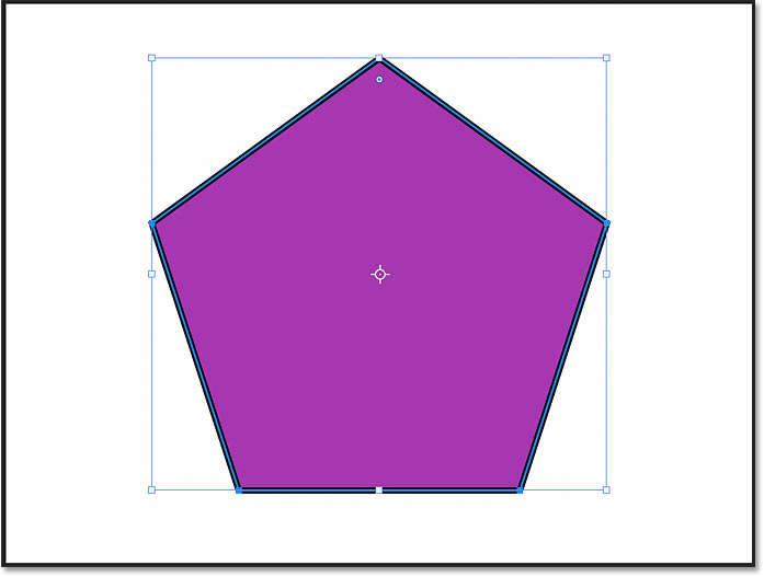 A symmetical polygon shape drawn in Photoshop