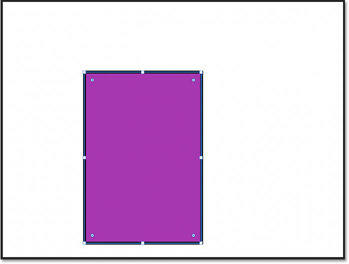 The rectangle shape has been drawn at the exact size in Photoshop