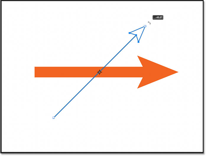 Rotating the line using the On-Canvas Controls