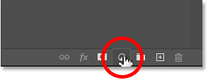 Clicking the New Fill or Adjustment Layer icon in the Layers panel.