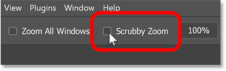 Turning Scrubby Zoom off in Photoshop's Options Bar.