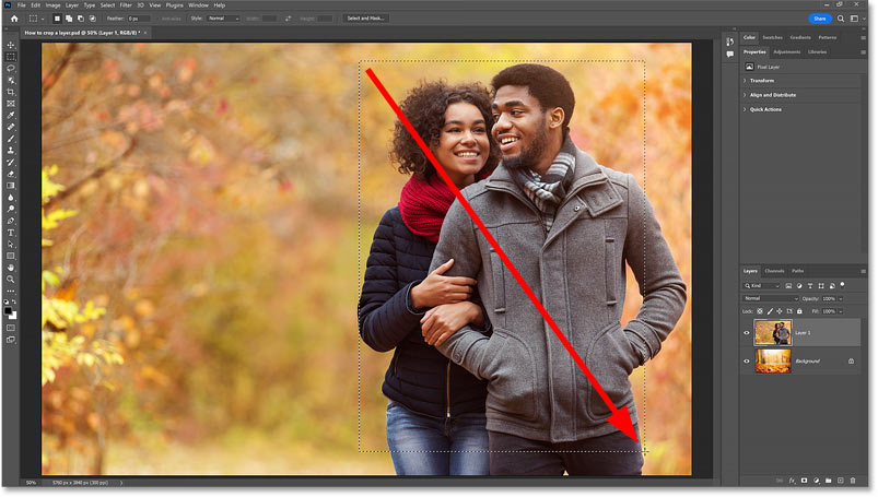 How To Crop A Single Layer In Photoshop