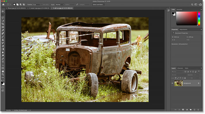 Yeni resim Photoshop'ta açılır.  Fotoğraf kredisi: Steve Patterson