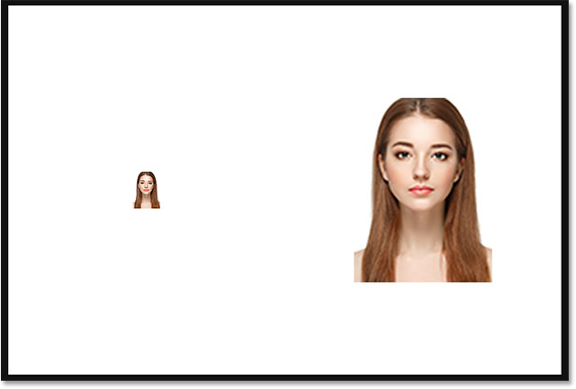 The document after scaling the width and height of the pixel version.
