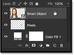 Selecting the Smart Object.