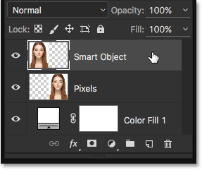 Making sure the correct layer is selected in the Layers panel.