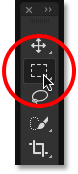 Selecting the Rectangular Marquee Tool from the Toolbar. 