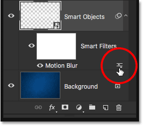 The Smart Filter Blending Options icon. 