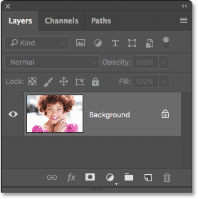 The Layers panel showing the default gray highlight color.