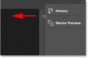 Resizing the secondary panel column to display the panel names.