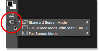 view photoshop in fullscreen without bar