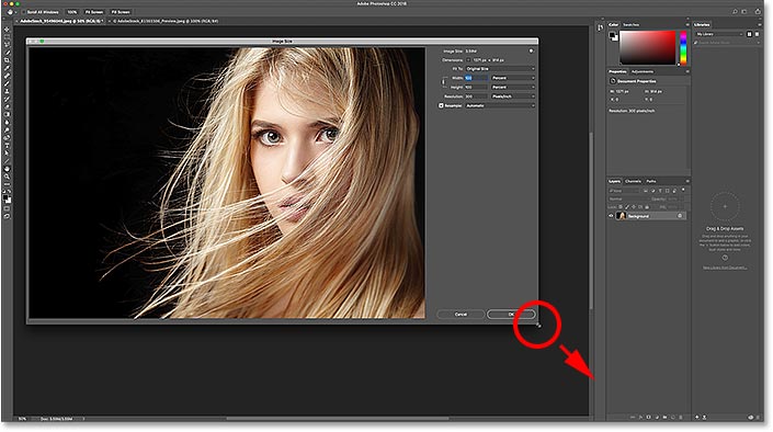 how to enlarge photo in photoshop