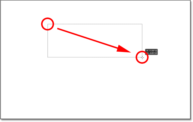 Drawing a rectangular frame with the Frame Tool in Photoshop CC 2019