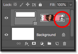 The Frame layer in the Layers panel showing the content of the frame added as a smart object