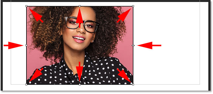 How to resize the frame with the Frame Tool in Photoshop CC 2019