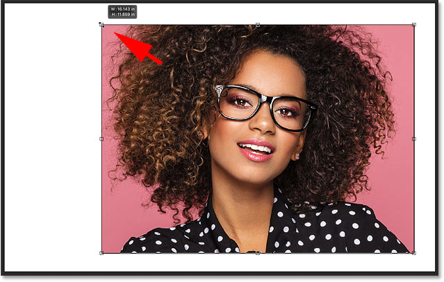 How to resize the frame and its contents in Photoshop CC 2019