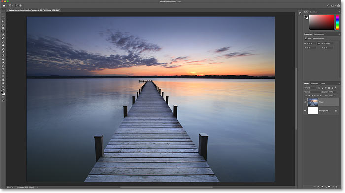 An image open in a separate document in Photoshop CC 2019