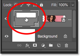 Selecting the frame's thumbnail in the Frame layer