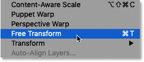 How to free transform in photoshop