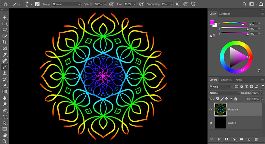 How To Use Paint Symmetry In Photoshop Cc 2019