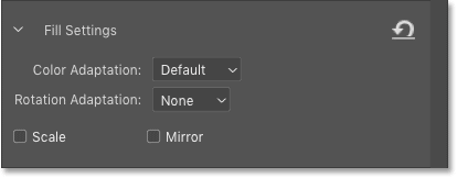 The Fill Settings in the Content-Aware Fill panel in Photoshop