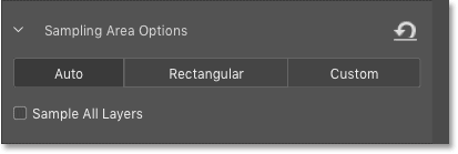 The Sampling Area options in the Content-Aware Fill panel in Photoshop