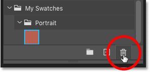 How to delete a color swatch in Photoshop CC 2020