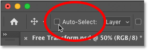 The Auto-Select option for Photoshop's Move Tool